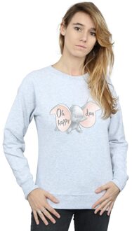 Disney Dames/Dames Dumbo Happy Day Sweatshirt (Sportgrijs) - maat 2XL Lichtgrijs