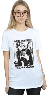Disney Dames/Dames Elk Sprookje Heeft Een Schurk nodig Katoenen Vriendje T-shirt (Wit) - M