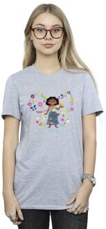 Disney Dames/Dames Encanto Mirabel Vlinder Katoenen Vriend T-shirt (Sportgrijs) - maat L Lichtgrijs
