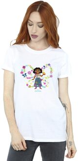 Disney Dames/Dames Encanto Mirabel Vlinder Katoenen Vriend T-shirt (Wit)