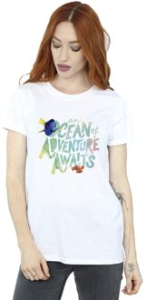 Disney Dames/Dames Finding Dory Oceaan van Avontuur Katoenen Vriendje T-shirt (Wit)