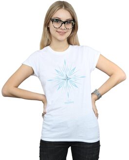 Disney Dames/Dames Frozen 2 Elsa Handtekening Sneeuwvlok Katoenen T-Shirt (Wit)