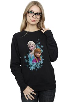 Disney Dames/Dames Frozen Elsa en Anna Zussen Sweatshirt (Zwart) - XL