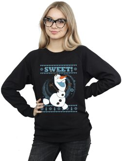 Disney Dames/Dames Frozen Olaf Sweet Christmas Sweatshirt (Zwart)