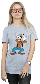 Disney Dames/Dames Gek Goofy Vriendje T-shirt (Sportgrijs) - maat Lichtgrijs