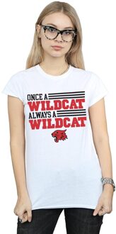 Disney Dames/Dames High School Musical The Musical Once A Wildcat Katoenen T-Shirt (Wit) - maat XL