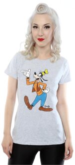 Disney Dames/Dames Klassiek Goofy Katoenen T-Shirt (Heide Grijs) - L