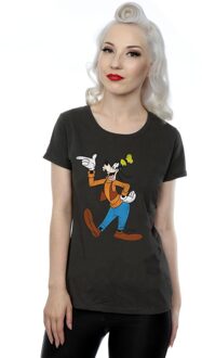 Disney Dames/Dames Klassiek Goofy Katoenen T-Shirt (Licht Grafiet) - maat XS Grijs