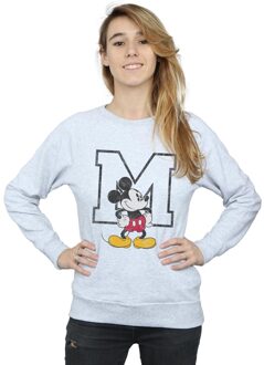 Disney Dames/Dames Klassiek M Mickey Mouse Sweatshirt (Heide Grijs) - L