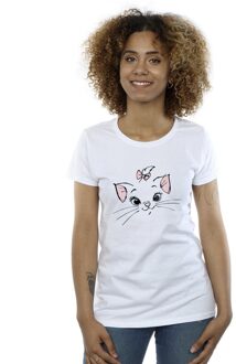 Disney Dames/Dames Klassiek Marie Face Pocket Katoenen T-Shirt (Wit) - XL