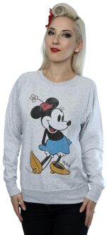 Disney Dames/Dames Klassiek Minnie Mouse Heather Sweatshirt (Heide Grijs) - maat