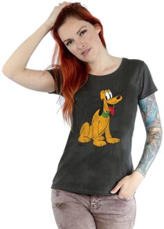 Disney Dames/Dames Klassiek Pluto Heather T-Shirt (Licht Grafiet) - maat XS Grijs