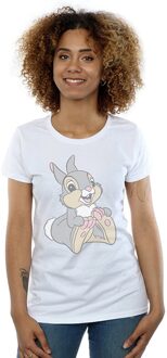 Disney Dames/Dames Klassiek T-shirt Thumper Katoen (Wit) - L