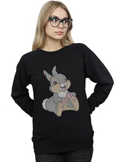 Disney Dames/Dames Klassiek Thumper Katoenen Sweatshirt (Zwart) - maat