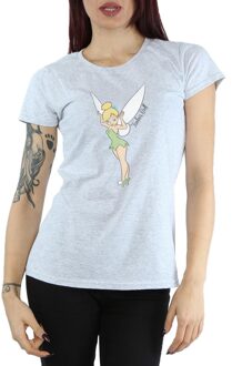 Disney Dames/Dames Klassiek Tinkerbell Katoenen T-Shirt (Heide Grijs) - 2XL