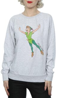 Disney Dames/Dames Klassiek Vliegend Peter Pan Sweatshirt (Heide Grijs) - maat L