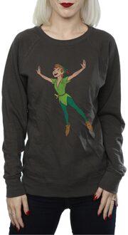 Disney Dames/Dames Klassiek Vliegend Peter Pan Sweatshirt (Licht Grafiet) - maat XS Grijs