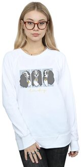 Disney Dames/Dames Lady And The Tramp Dames Frames Sweatshirt (Wit) - maat XL