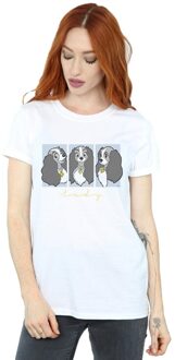 Disney Dames/Dames Lady And The Tramp Lady Frames Katoenen Vriendje T-shirt (Wit) - maat 5XL