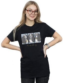 Disney Dames/Dames Lady And The Tramp Lady Frames Katoenen Vriendje T-shirt (Zwart) - 4XL