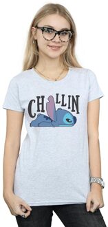 Disney Dames/Dames Lilo And Stitch Chillin Katoenen T-Shirt (Sportgrijs) Lichtgrijs