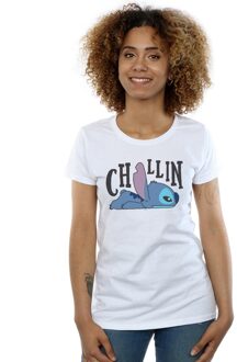 Disney Dames/Dames Lilo And Stitch Chillin Katoenen T-Shirt (Wit) - 2XL