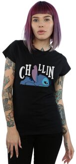 Disney Dames/Dames Lilo And Stitch Chillin Katoenen T-Shirt (Zwart) - maat 2XL