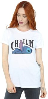 Disney Dames/Dames Lilo And Stitch Chillin Katoenen Vriendje T-shirt (Wit) - maat 3XL