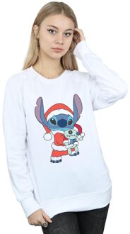 Disney Dames/Dames Lilo And Stitch Kerst Sweatshirt (Wit) - maat 2XL