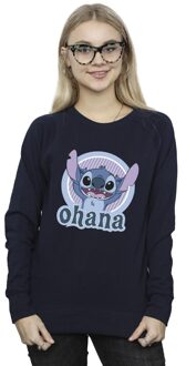 Disney Dames/Dames Lilo And Stitch Ohana Cirkel Sweatshirt (Marineblauw) - maat S Navy