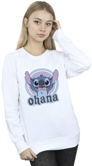 Disney Dames/Dames Lilo And Stitch Ohana Cirkel Sweatshirt (Wit)