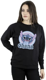 Disney Dames/Dames Lilo And Stitch Ohana Cirkel Sweatshirt (Zwart) - maat S