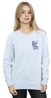 Disney Dames/Dames Lilo And Stitch Rugzijde Borstprint Sweatshirt (Sportgrijs) Lichtgrijs - XL