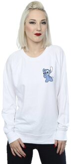 Disney Dames/Dames Lilo And Stitch Rugzijde Borstprint Sweatshirt (Wit) - maat 2XL