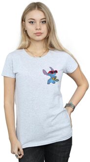 Disney Dames/Dames Lilo en Stitch Gitaar Katoenen T-Shirt (Sportgrijs) - maat L Lichtgrijs