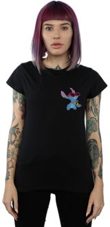 Disney Dames/Dames Lilo en Stitch Gitaar Katoenen T-Shirt (Zwart) - maat M