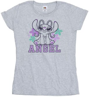 Disney Dames/Dames Lilo & Stitch Angel Katoenen T-Shirt (Sportgrijs) - maat 2XL Lichtgrijs