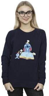 Disney Dames/Dames Lilo & Stitch Boek Lezen Sweatshirt (Marineblauw) - maat 2XL Navy