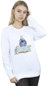 Disney Dames/Dames Lilo & Stitch Boek Lezen Sweatshirt (Wit) - maat 2XL