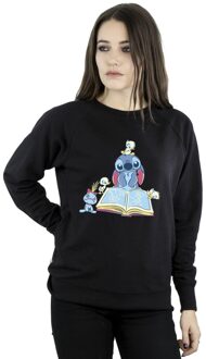 Disney Dames/Dames Lilo & Stitch Boek Lezen Sweatshirt (Zwart) - maat XL