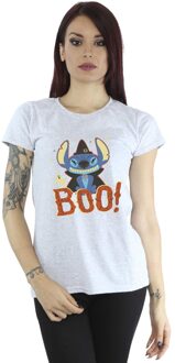 Disney Dames/Dames Lilo & Stitch Boo! Katoenen T-shirt (Sportgrijs) Lichtgrijs - XL