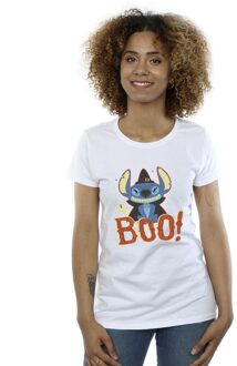 Disney Dames/Dames Lilo & Stitch Boo! Katoenen T-shirt (Wit) - maat S