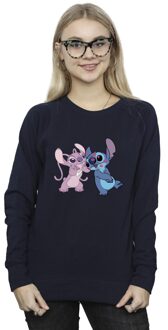 Disney Dames/Dames Lilo & Stitch Kisses Sweatshirt (Marineblauw) - maat L Navy