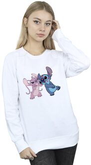Disney Dames/Dames Lilo & Stitch Kisses Sweatshirt (Wit) - maat