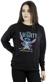 Disney Dames/Dames Lilo & Stitch Naughty & Nice Sweatshirt (Zwart) - maat 2XL