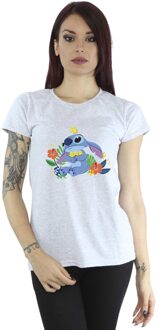 Disney Dames/Dames Lilo & Stitch Vogels Katoenen T-Shirt (Sportgrijs) - maat Lichtgrijs