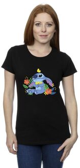 Disney Dames/Dames Lilo & Stitch Vogels Katoenen T-Shirt (Zwart) - maat XL