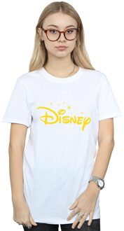 Disney Dames/Dames Logo Stars Katoenen Vriend T-shirt (Wit) - maat 3XL