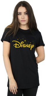 Disney Dames/Dames Logo Stars Katoenen Vriend T-shirt (Zwart) - maat