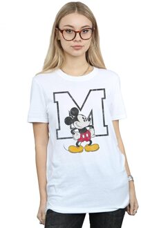 Disney Dames/Dames M Mickey Mouse Katoenen Vriendje T-shirt (Wit) - maat M